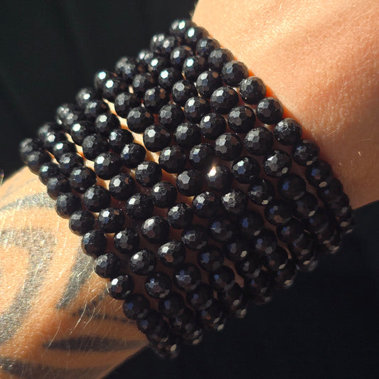 Faceted Black Tourmaline Bracelet