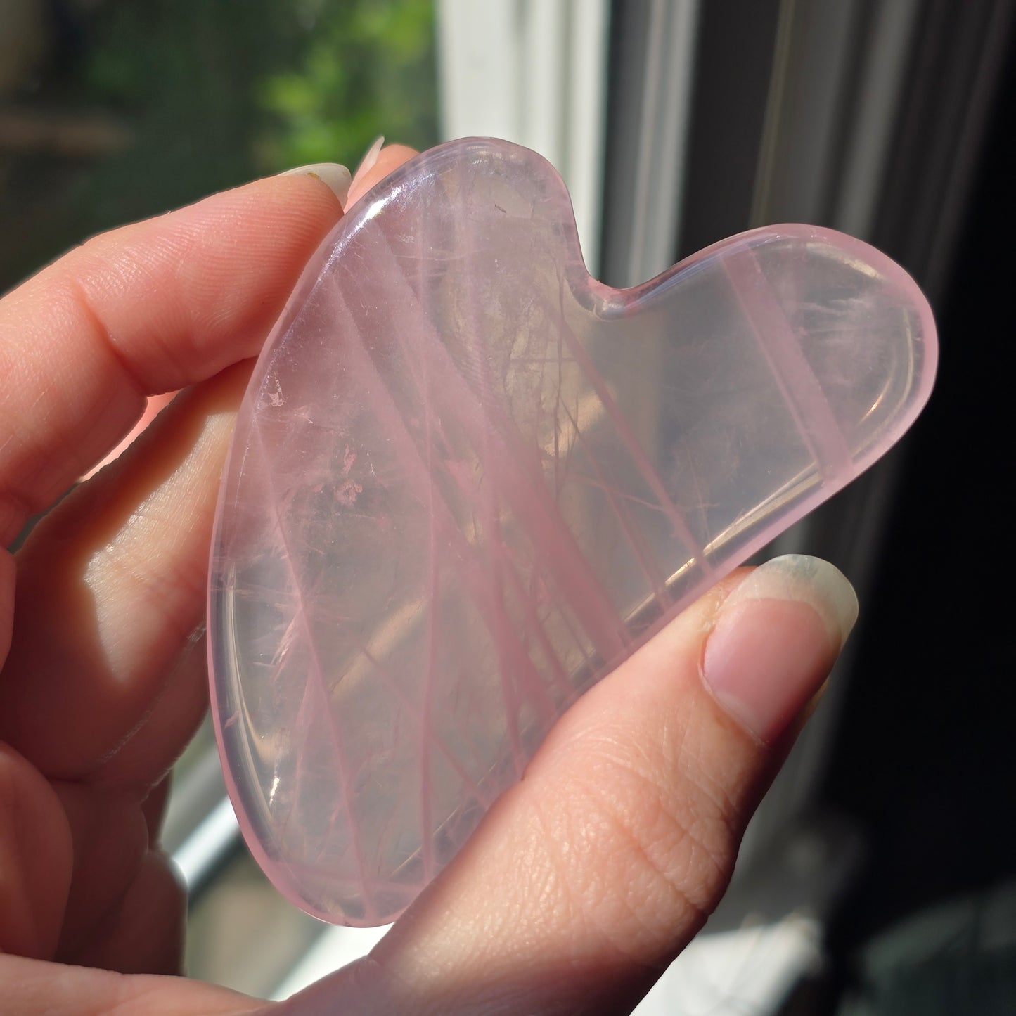 Gemmy Rose Quartz Gua Sha