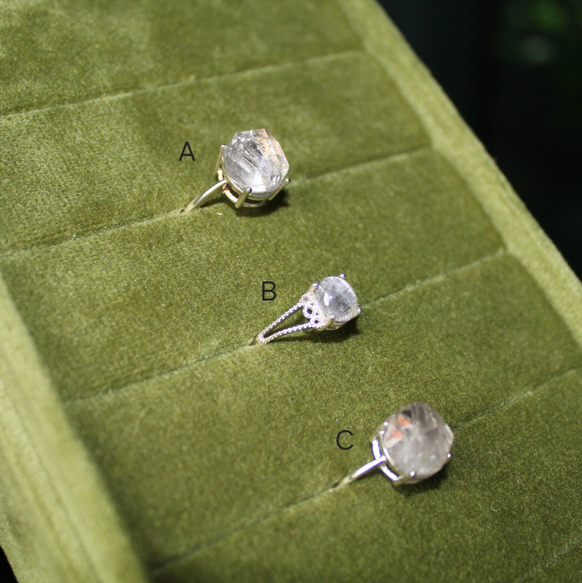 Brookite Included Quartz Ring • 925 Sterling Sliver • Size Adjustable