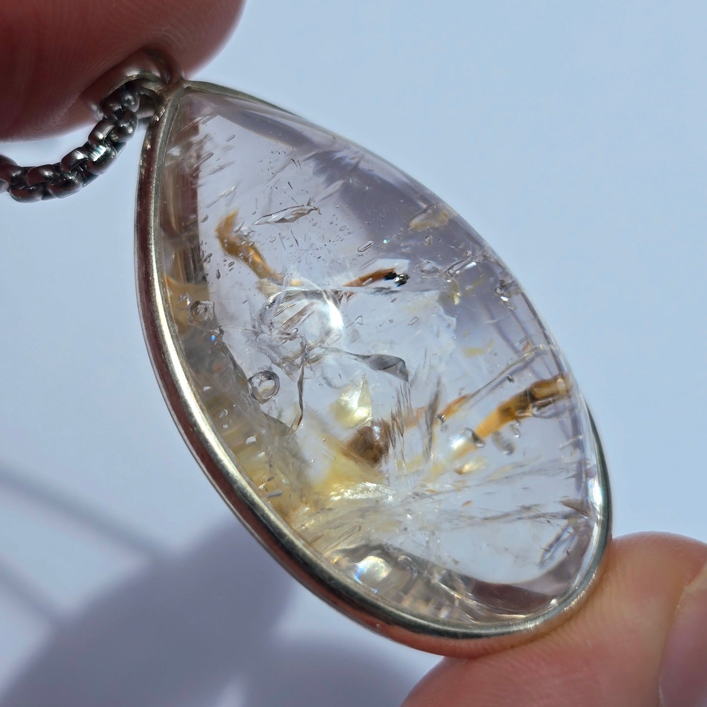 Quartz Enhydro Crystal Pendant