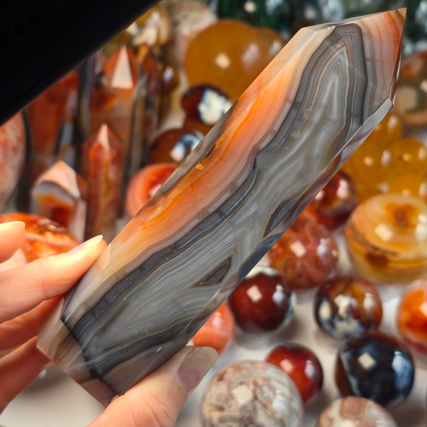 XL Moody Carnelian Tower 🩶