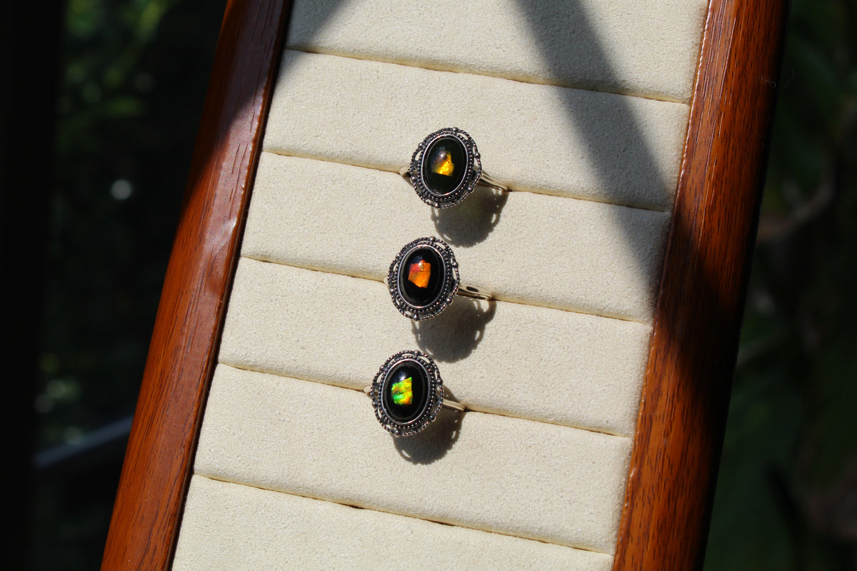 Opal Ring • 925 Sterling Sliver • Size Adjustable