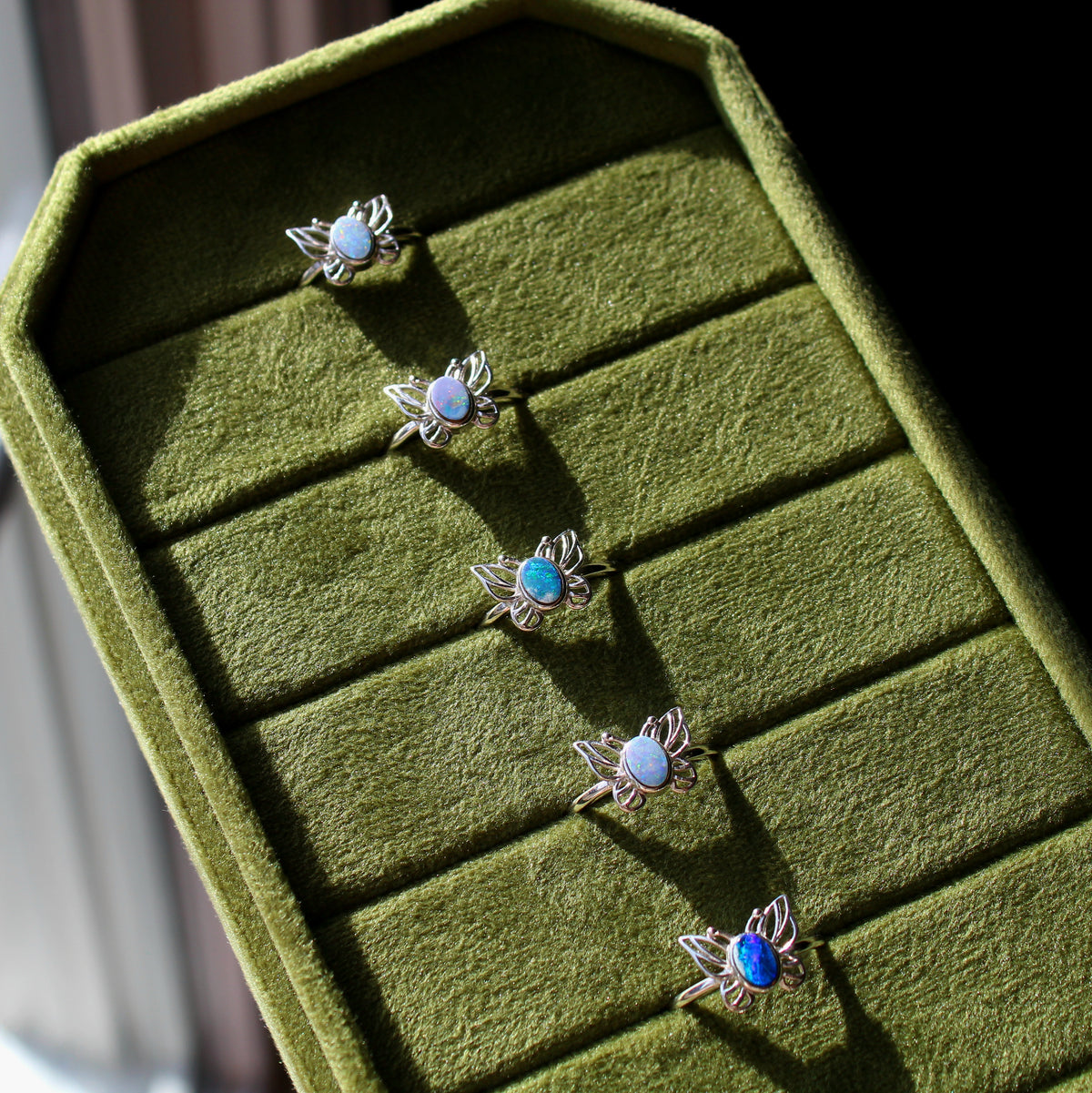 Opal Ring • 925 Sterling Sliver • Size Adjustable