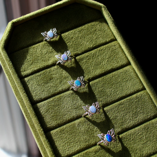 Opal Ring • 925 Sterling Sliver • Size Adjustable