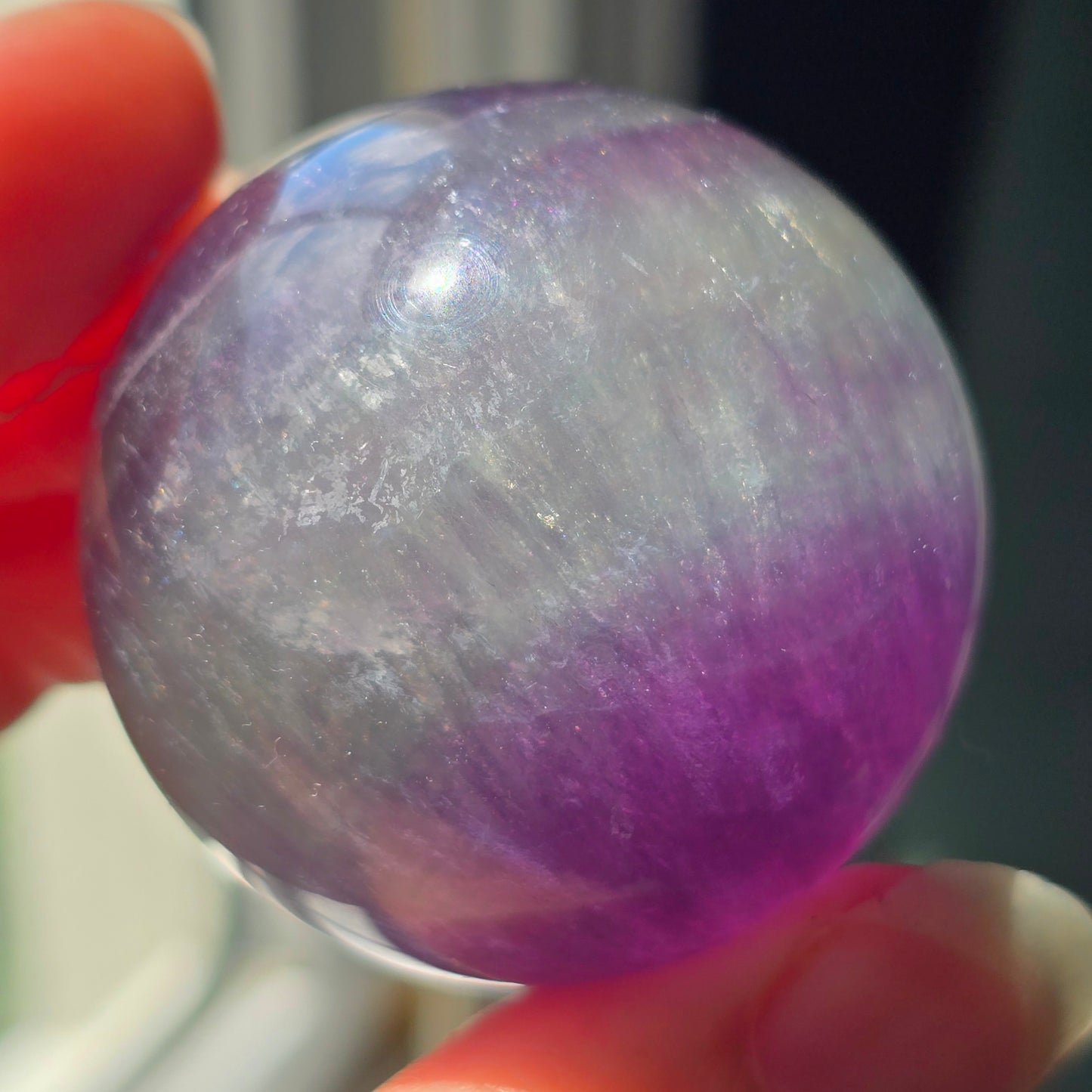 Teal + Purple Fluorite Sphere 🔮