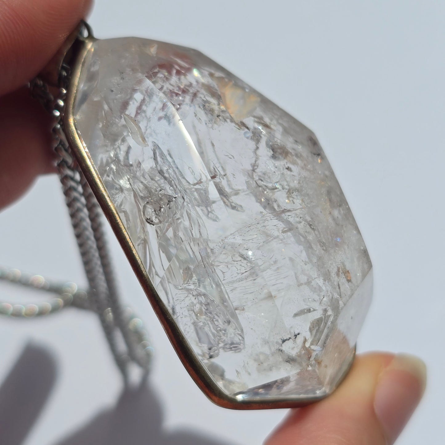 Quartz Enhydro Crystal Pendant