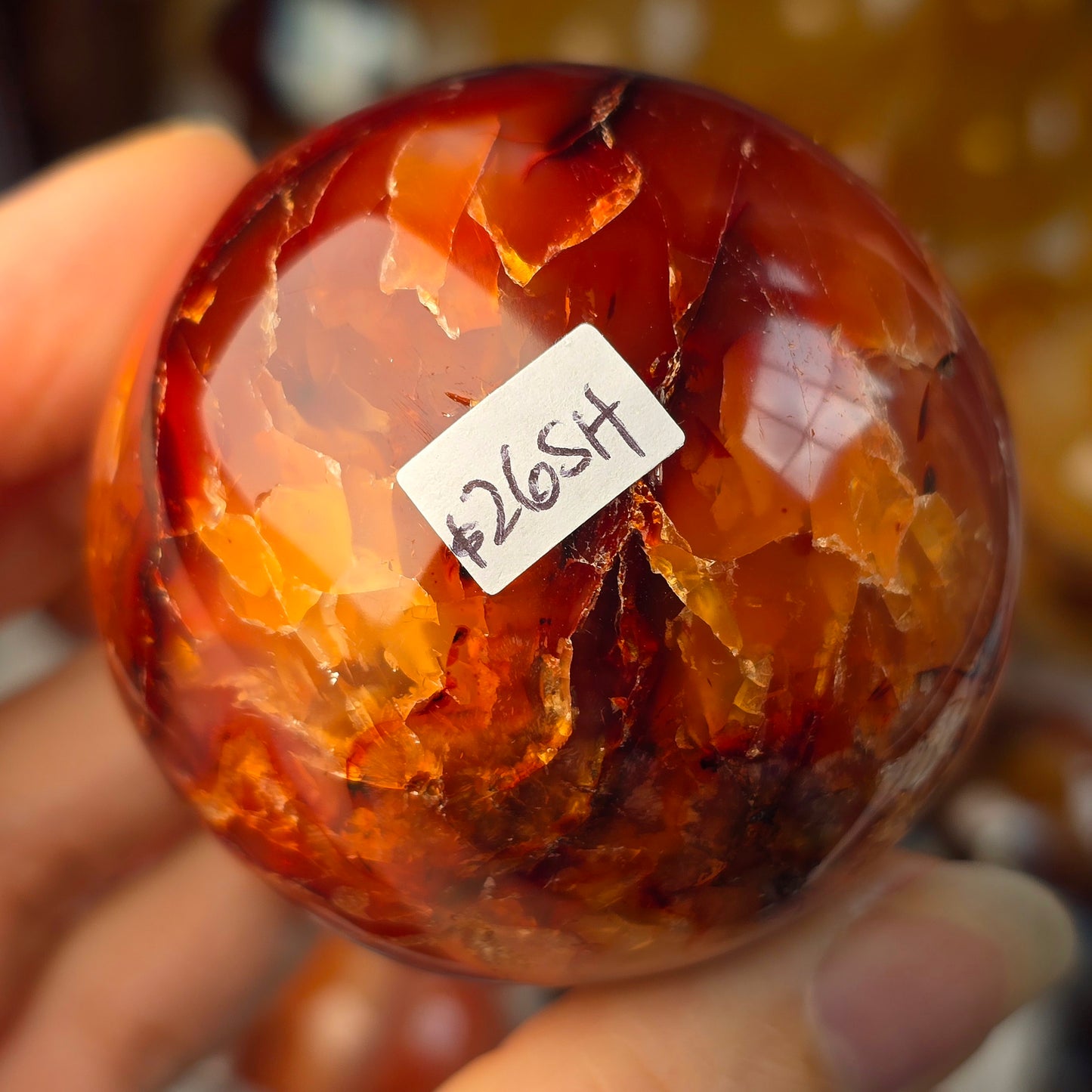 Funky Carnelian Sphere ❤️