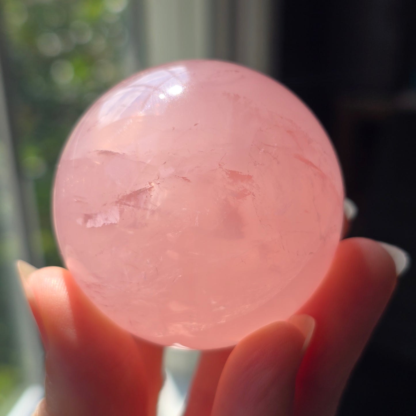 Bubblegum Pink Rose Quartz Sphere 🩷