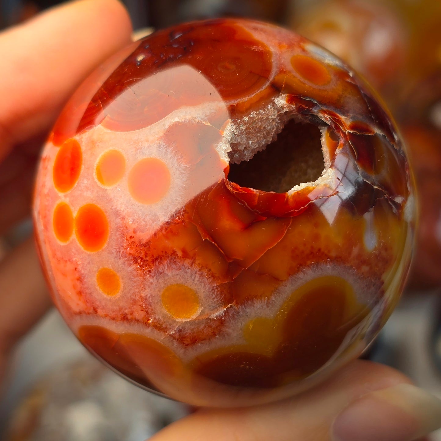 Funky Carnelian Sphere 🧡