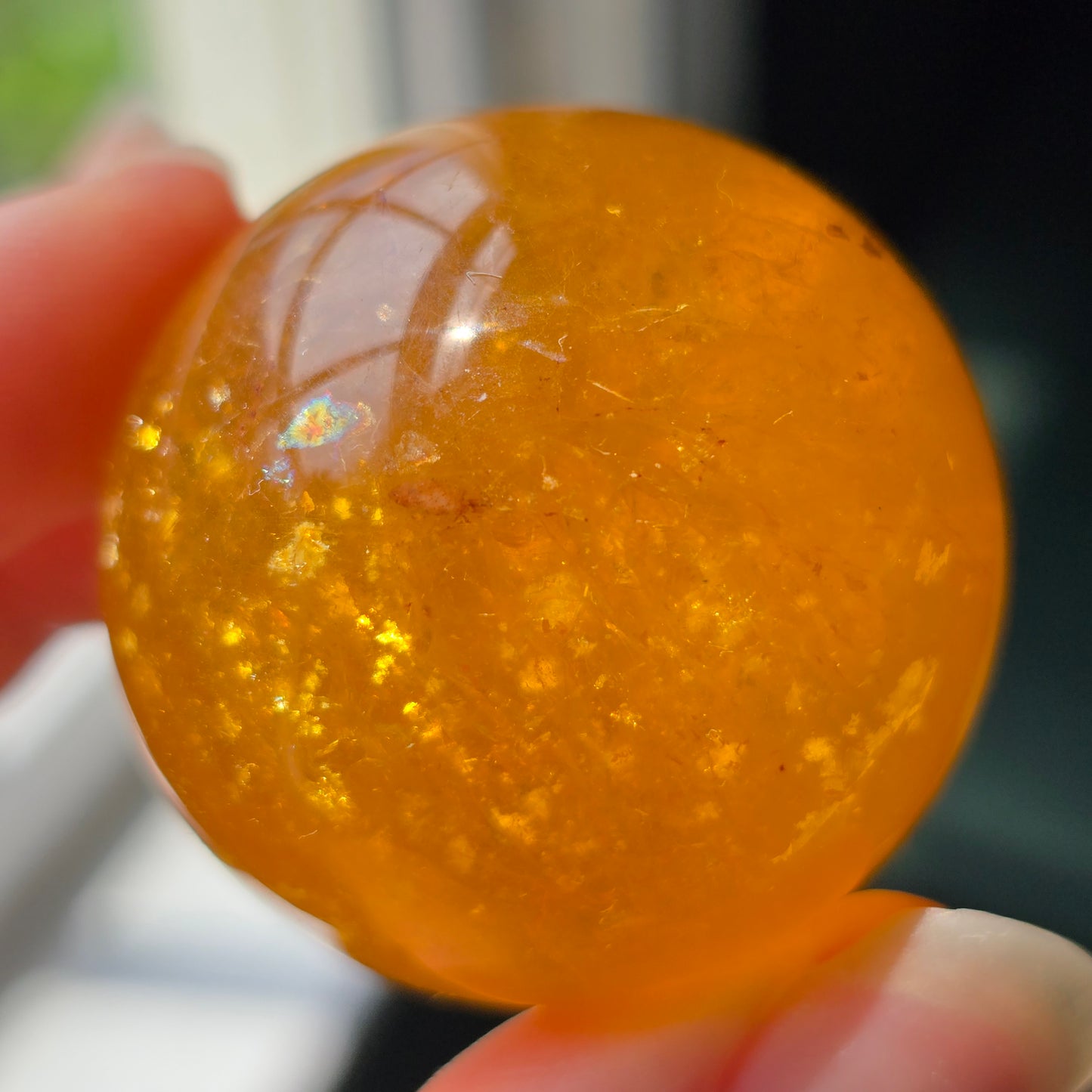 Yellow Fluorite w Mica Sphere ☀️💛