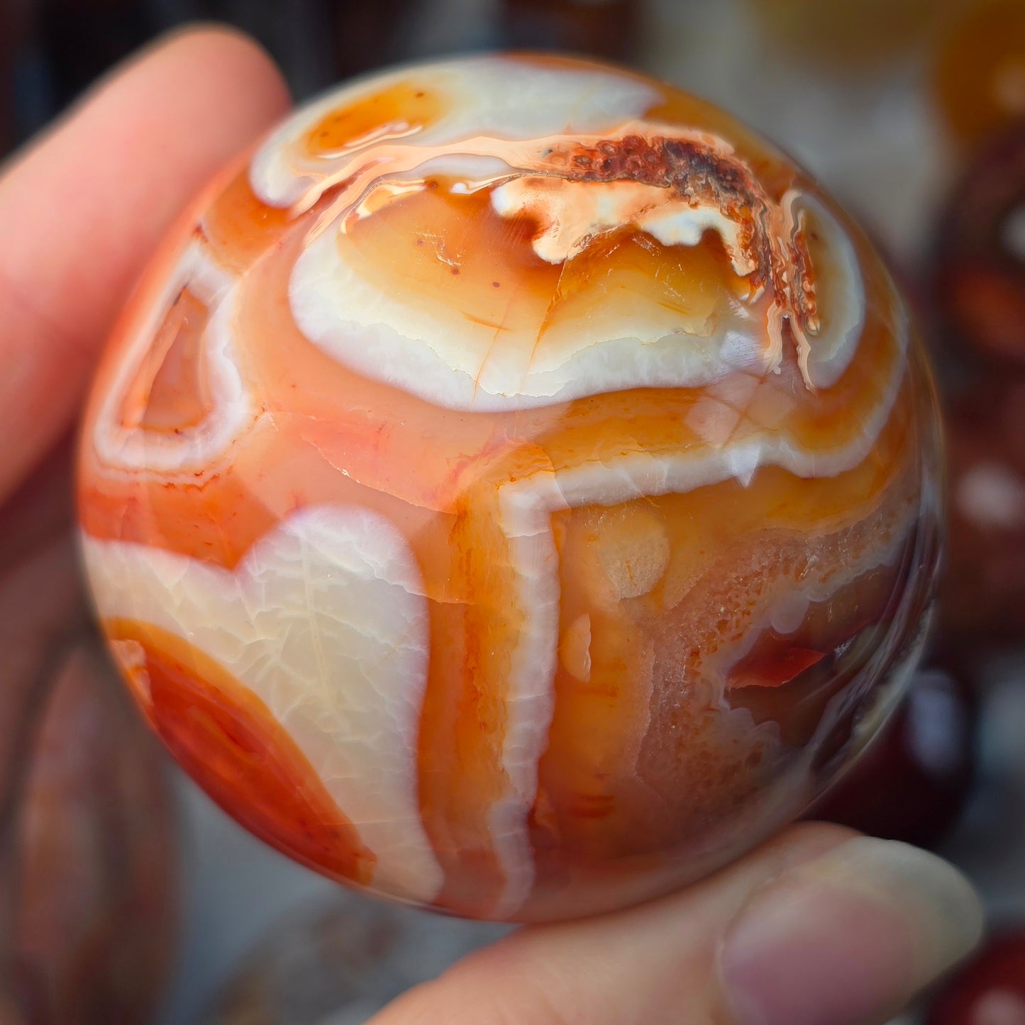 Funky Carnelian Sphere 🧡