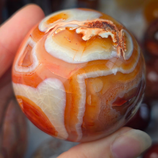 Funky Carnelian Sphere 🧡