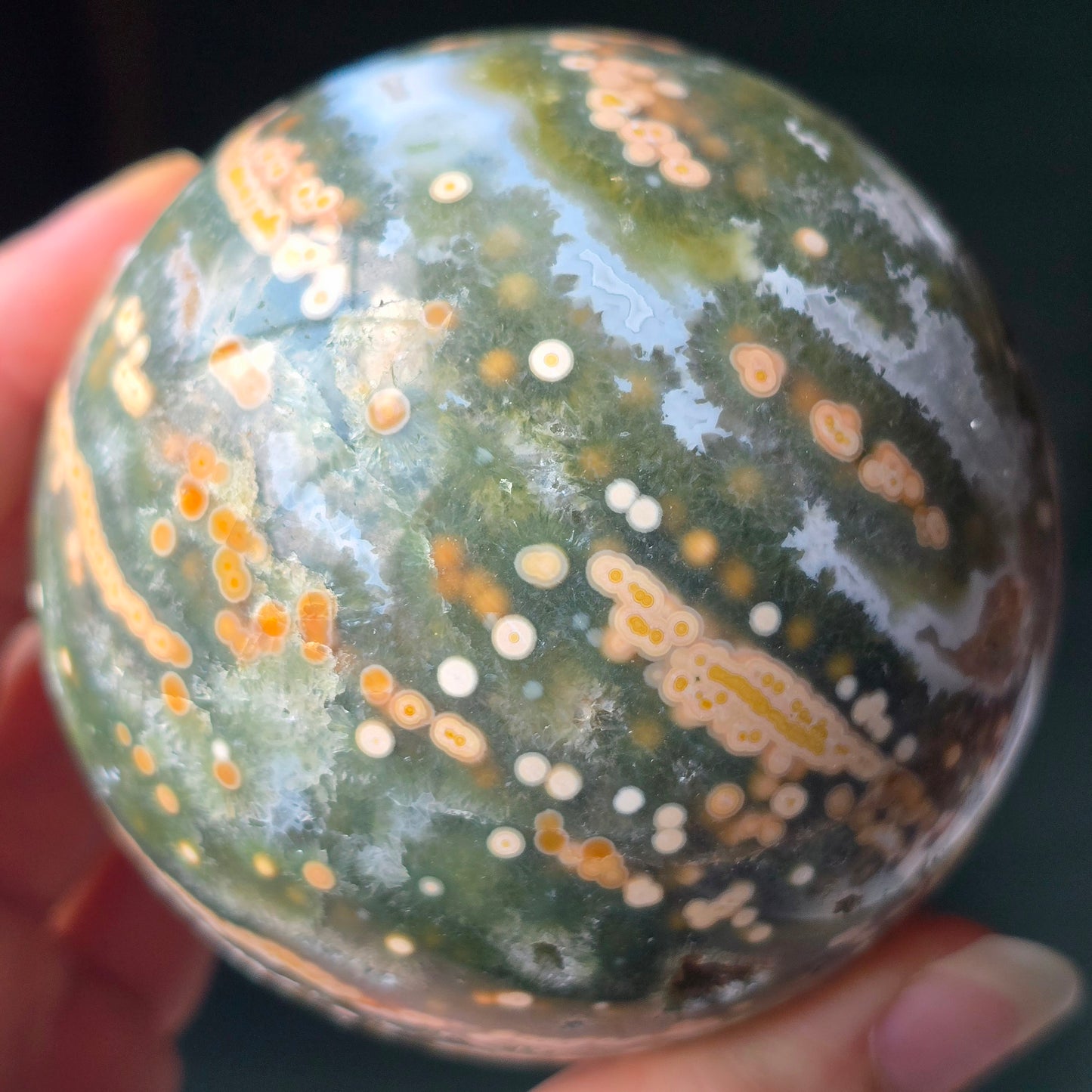 XL Orbicular Jasper Sphere 💚