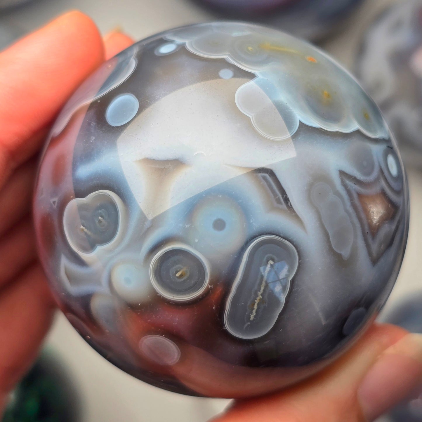 Mozambique Agate Sphere 🩵