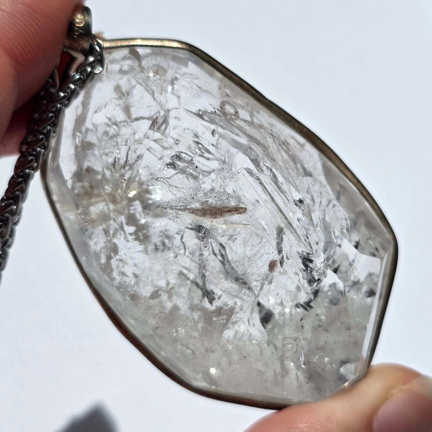 Quartz Enhydro Crystal Pendant
