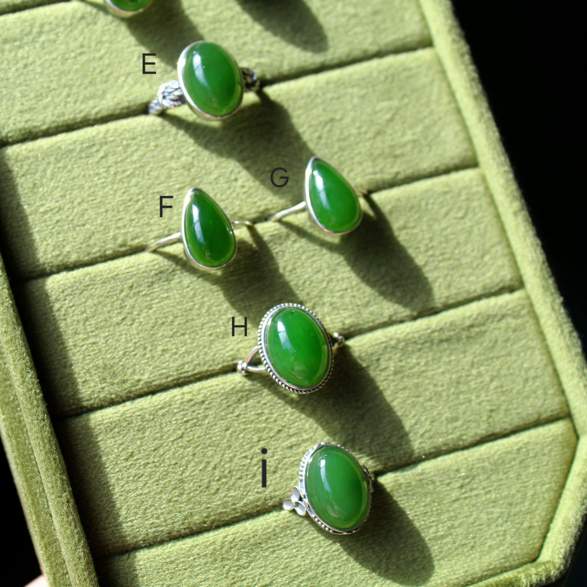 Hetian Jade Ring • 925 Sterling Sliver • Size Adjustable