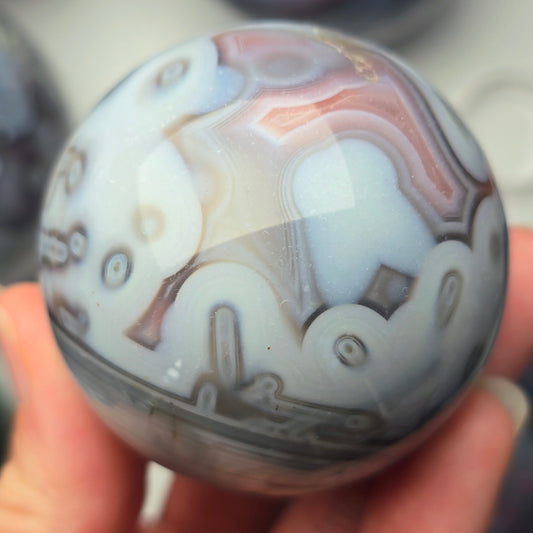 Mozambique Agate Sphere 🩵