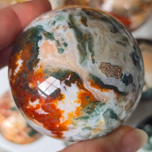 Red Moss Agate Sphere 🌿