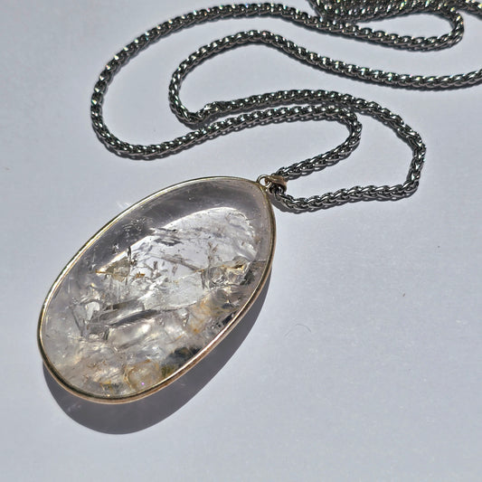 Quartz Enhydro Crystal Pendant