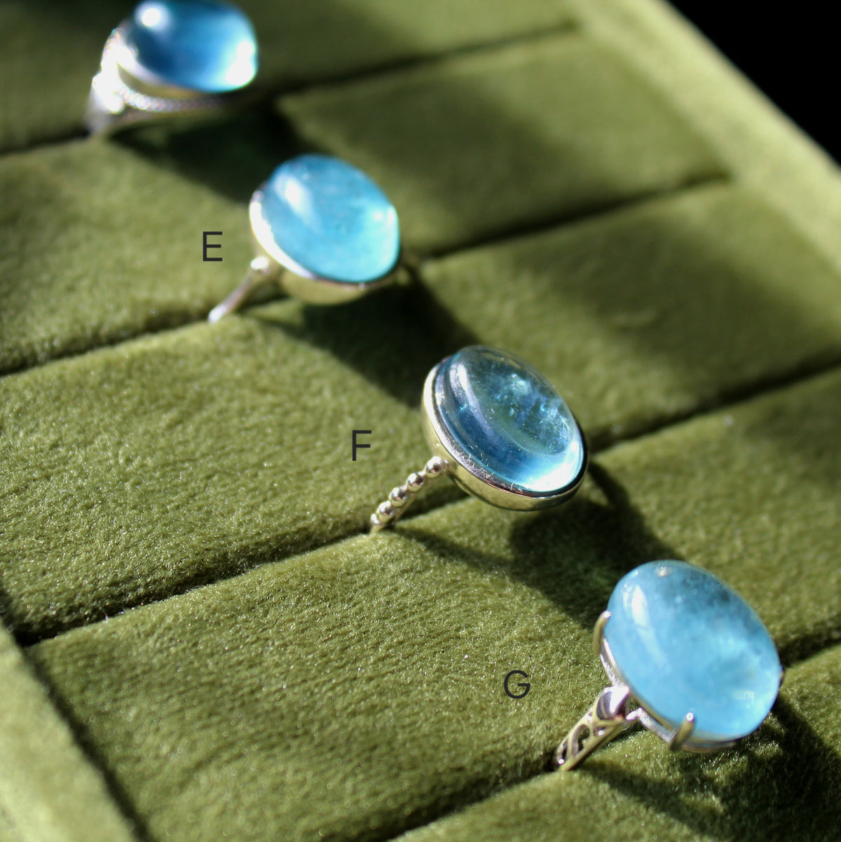 Aquamarine Ring • 925 Sterling Sliver • Size Adjustable