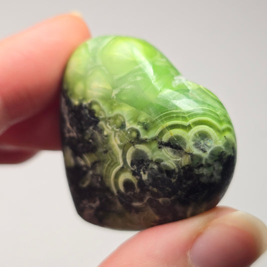 Polished Wavellite Heart