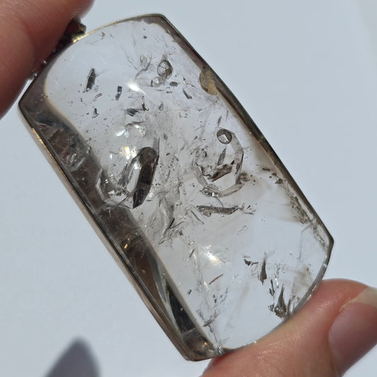 Smokey Quartz Enhydro Crystal Pendant