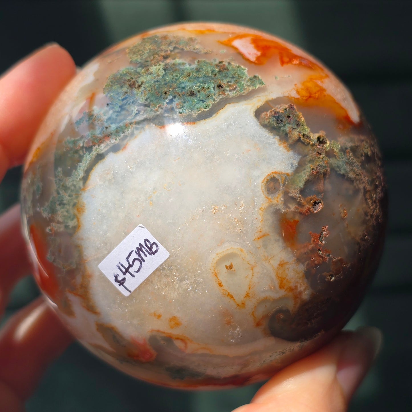 Red Moss Agate Sphere ❤️