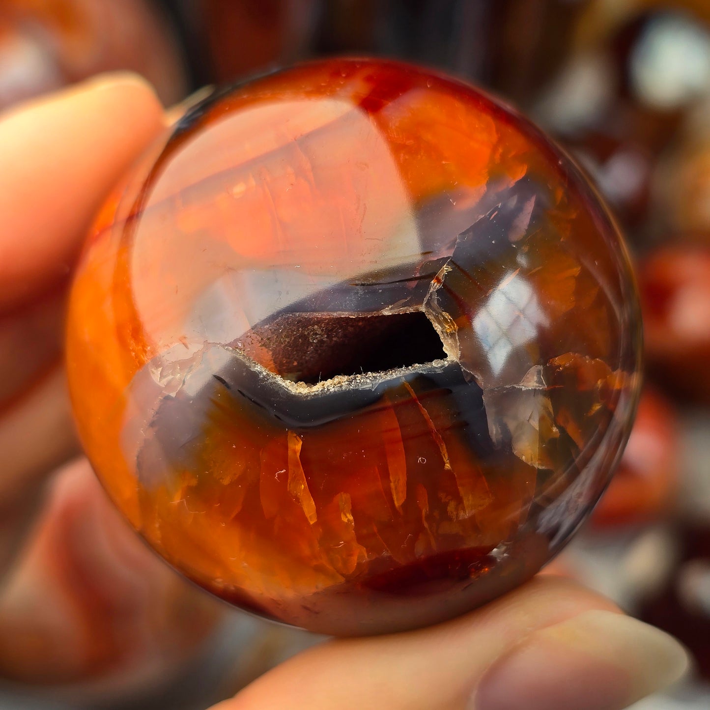 Moody Carnelian Sphere 🖤