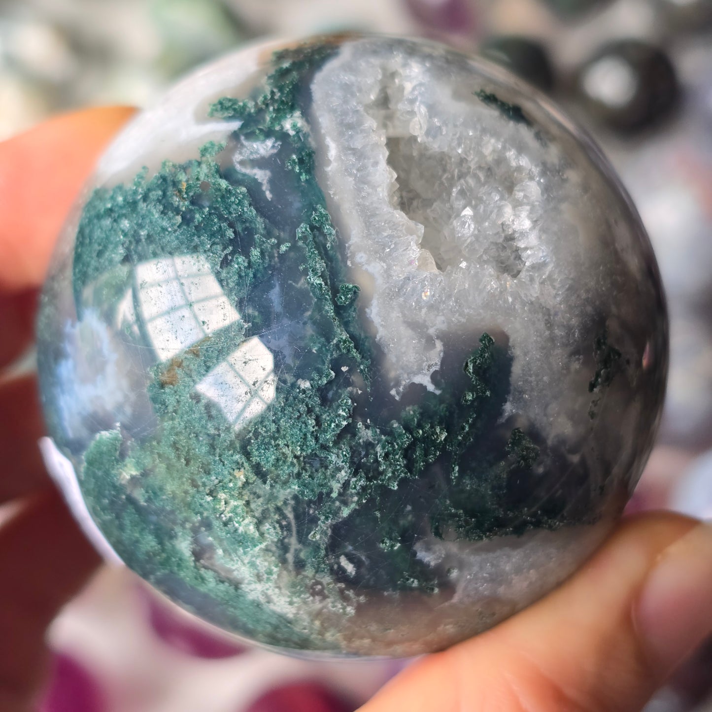 Moss Agate Sphere 🌿
