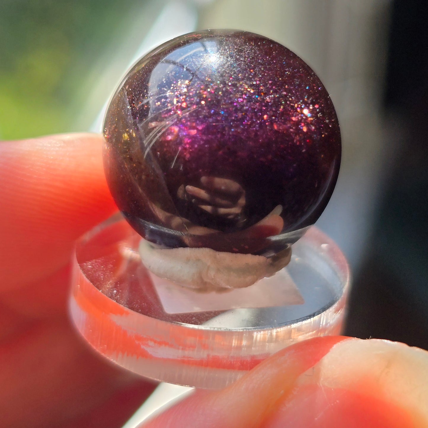 HQ Gemmy Iolite x Sunstone Sphere 🔮