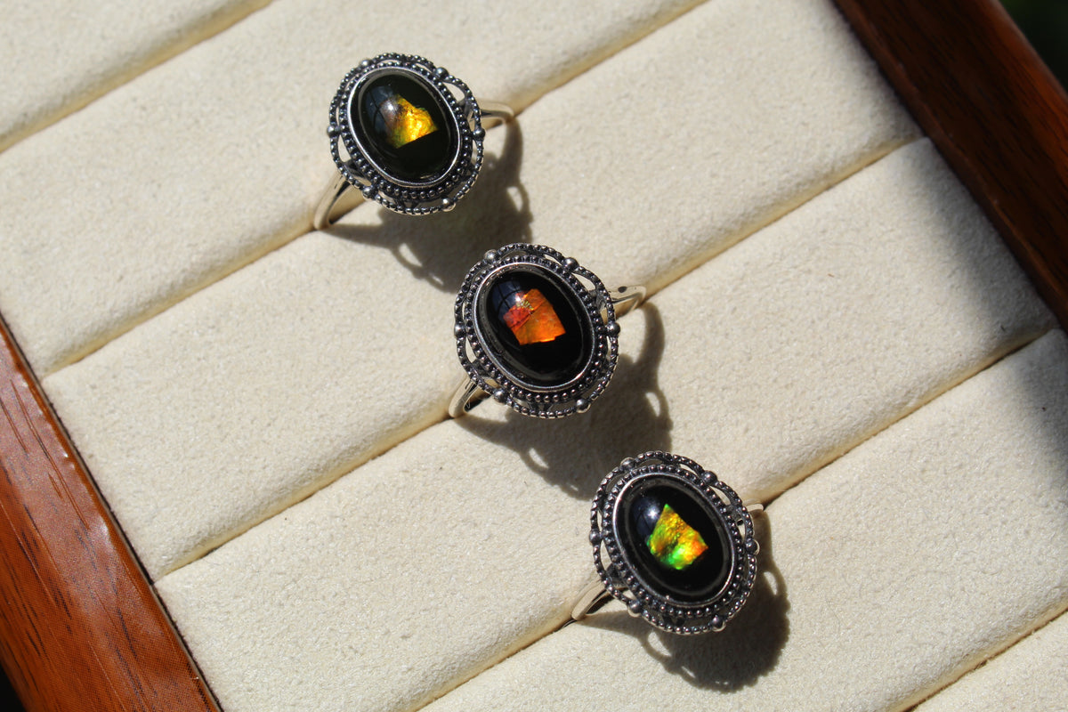 Opal Ring • 925 Sterling Sliver • Size Adjustable