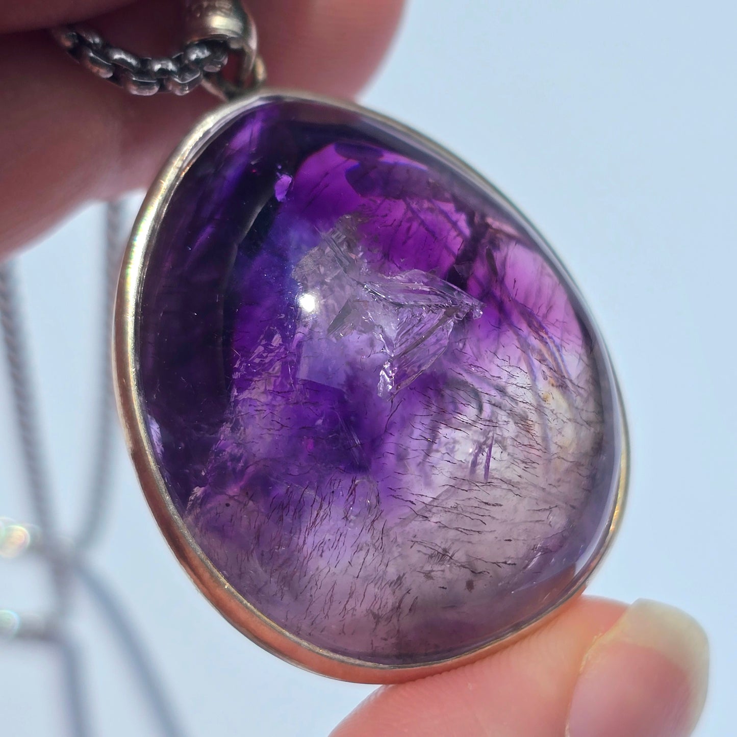 Amethyst Enhydro Crystal Pendant