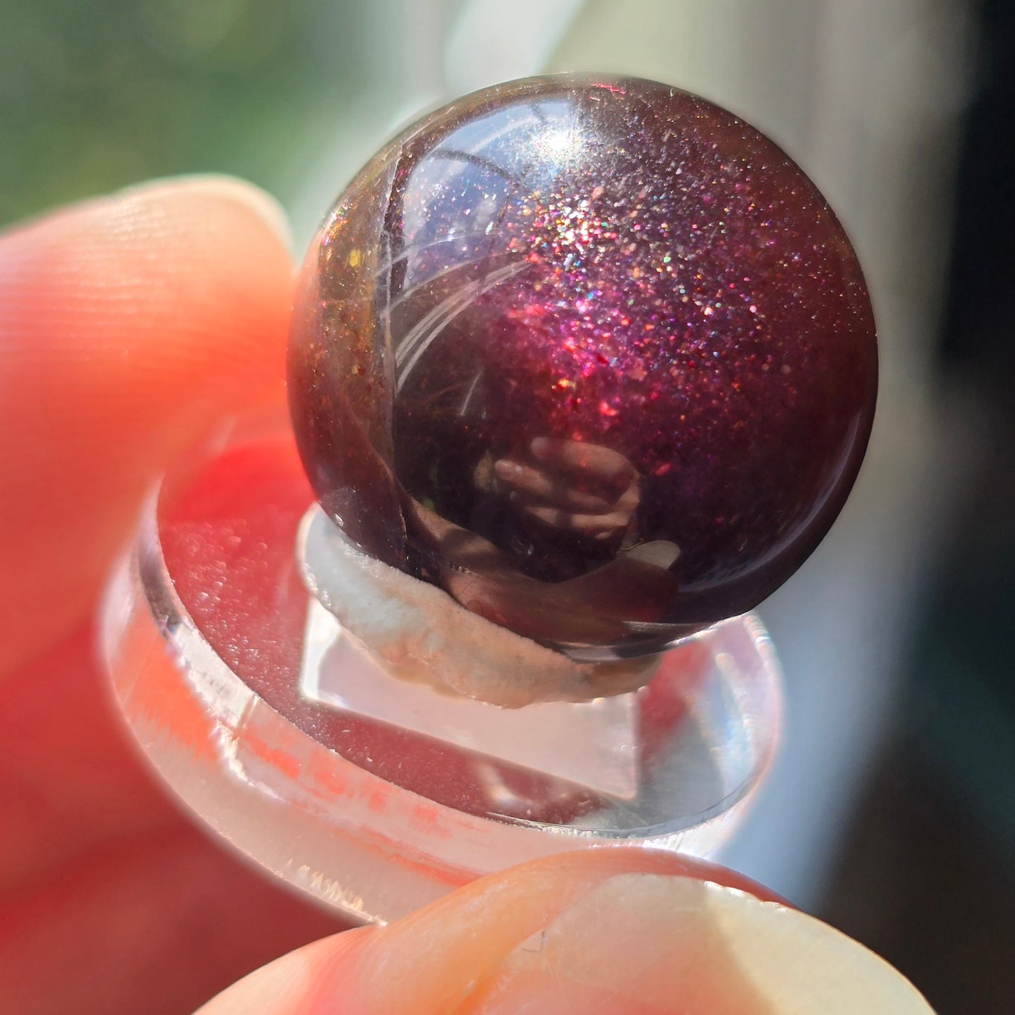 HQ Gemmy Iolite x Sunstone Sphere 🔮