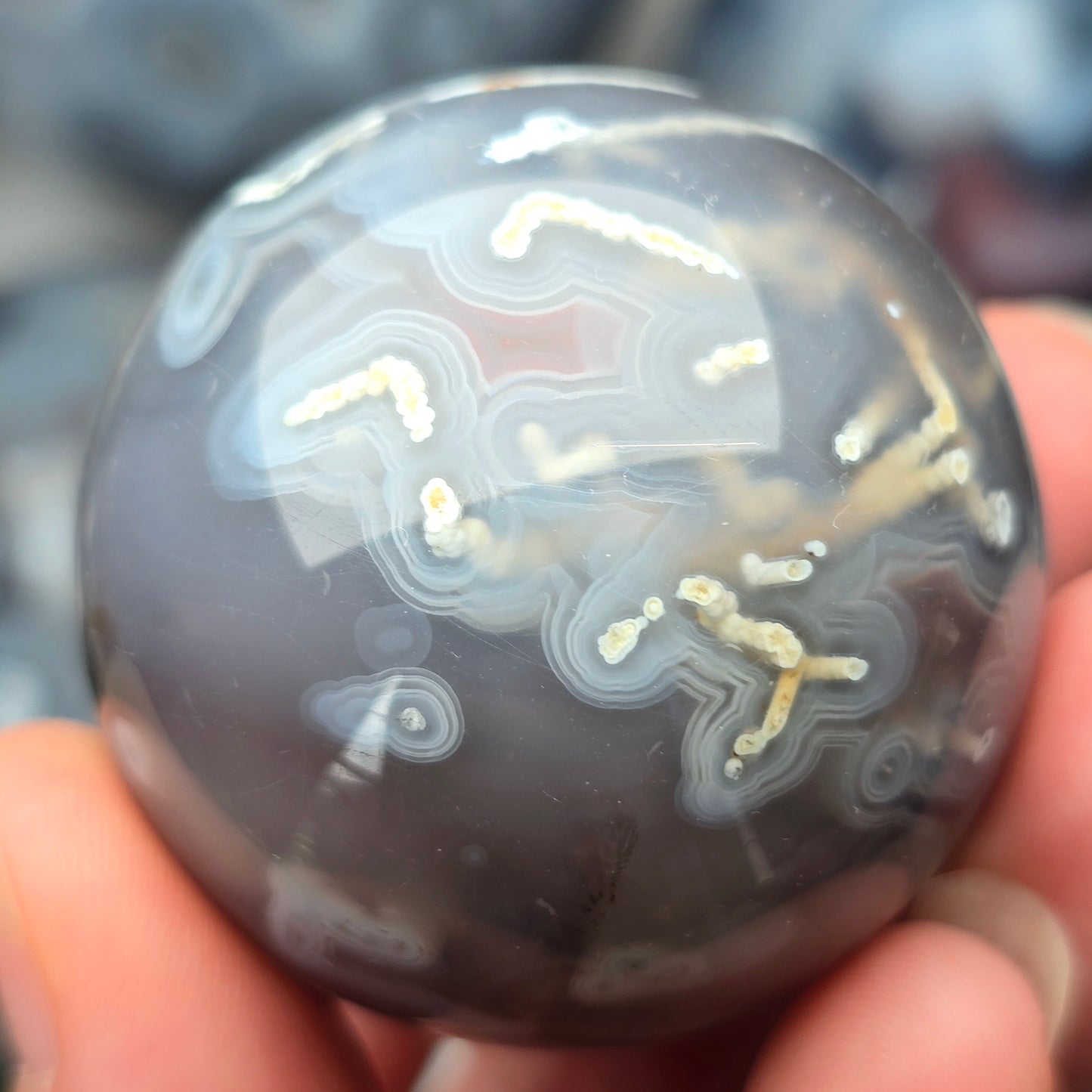 Mozambique Agate Sphere 🩵
