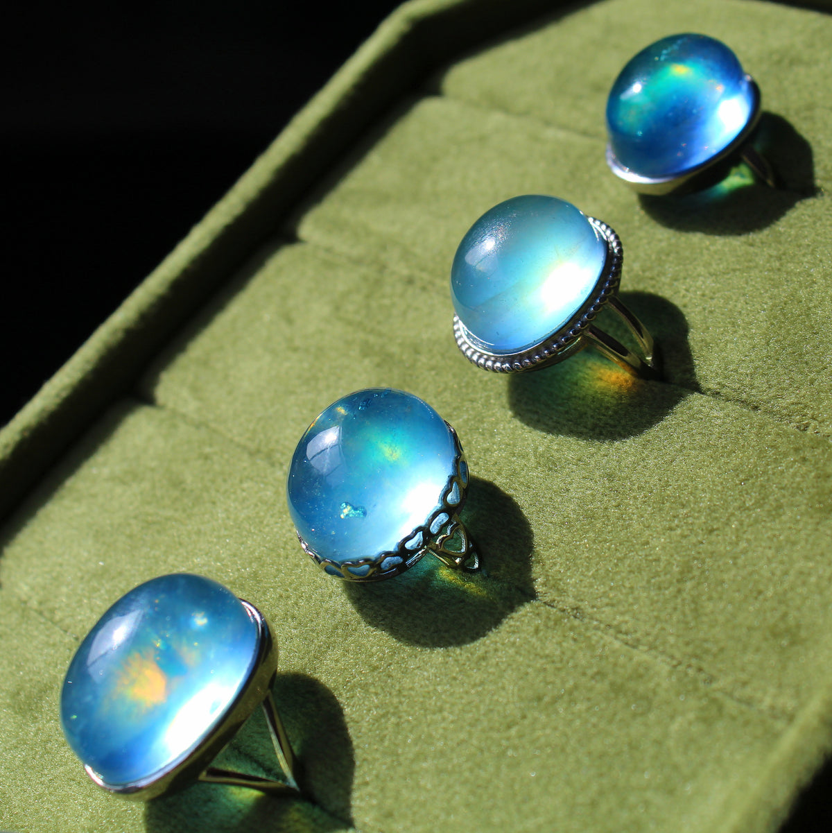 HQ Aquamarine Ring • 925 Sterling Sliver • Size Adjustable