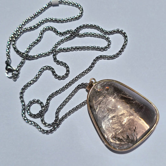 Smokey Quartz Enhydro Crystal Pendant