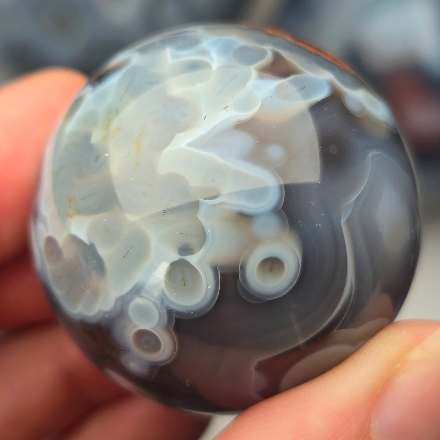 Mozambique Agate Sphere 🩵