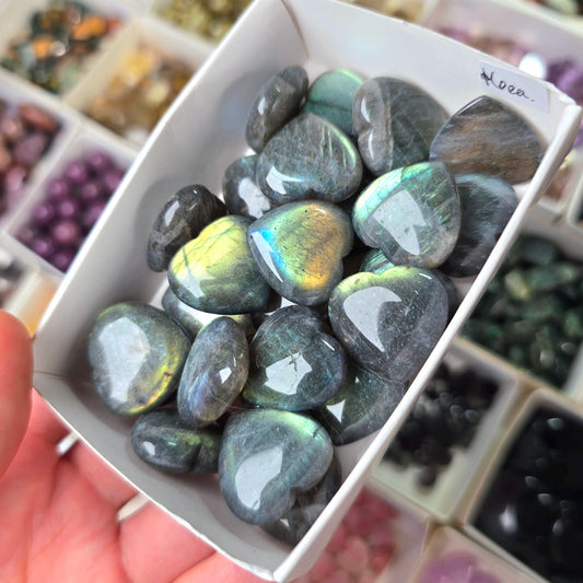Mini Labradorite Heart