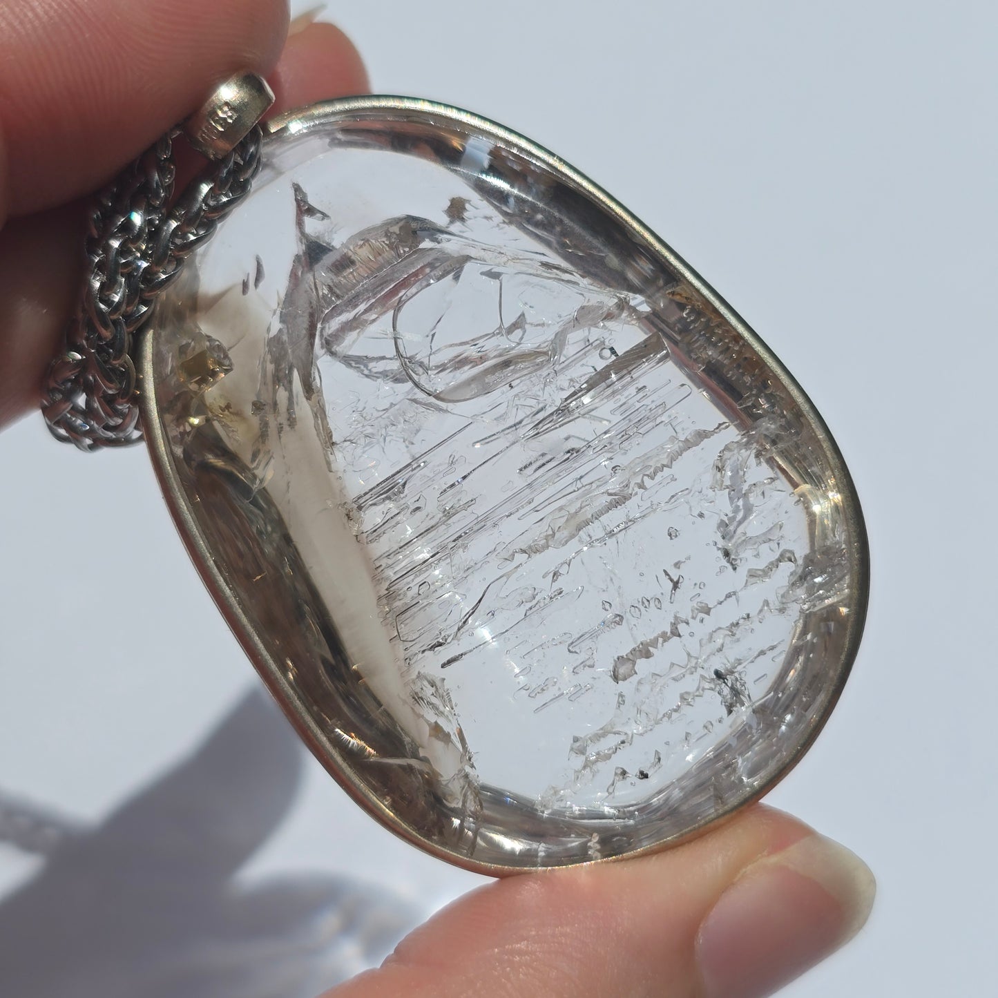 Smokey Quartz Enhydro Crystal Pendant
