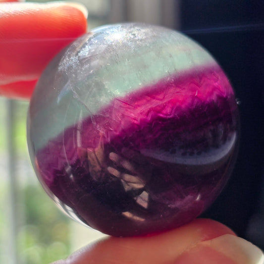 Teal + Magenta Fluorite Sphere 🔮