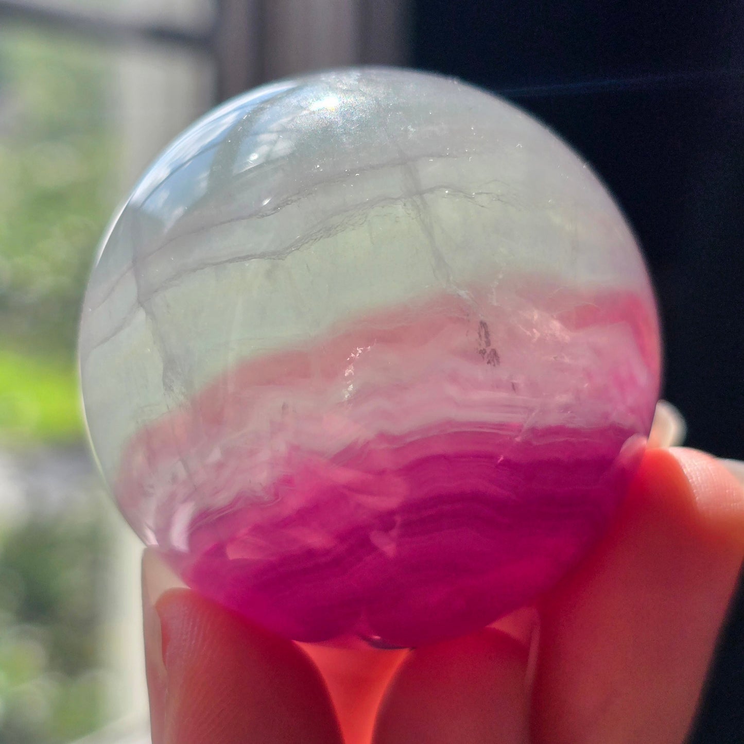 Teal + Magenta Fluorite Sphere 🔮
