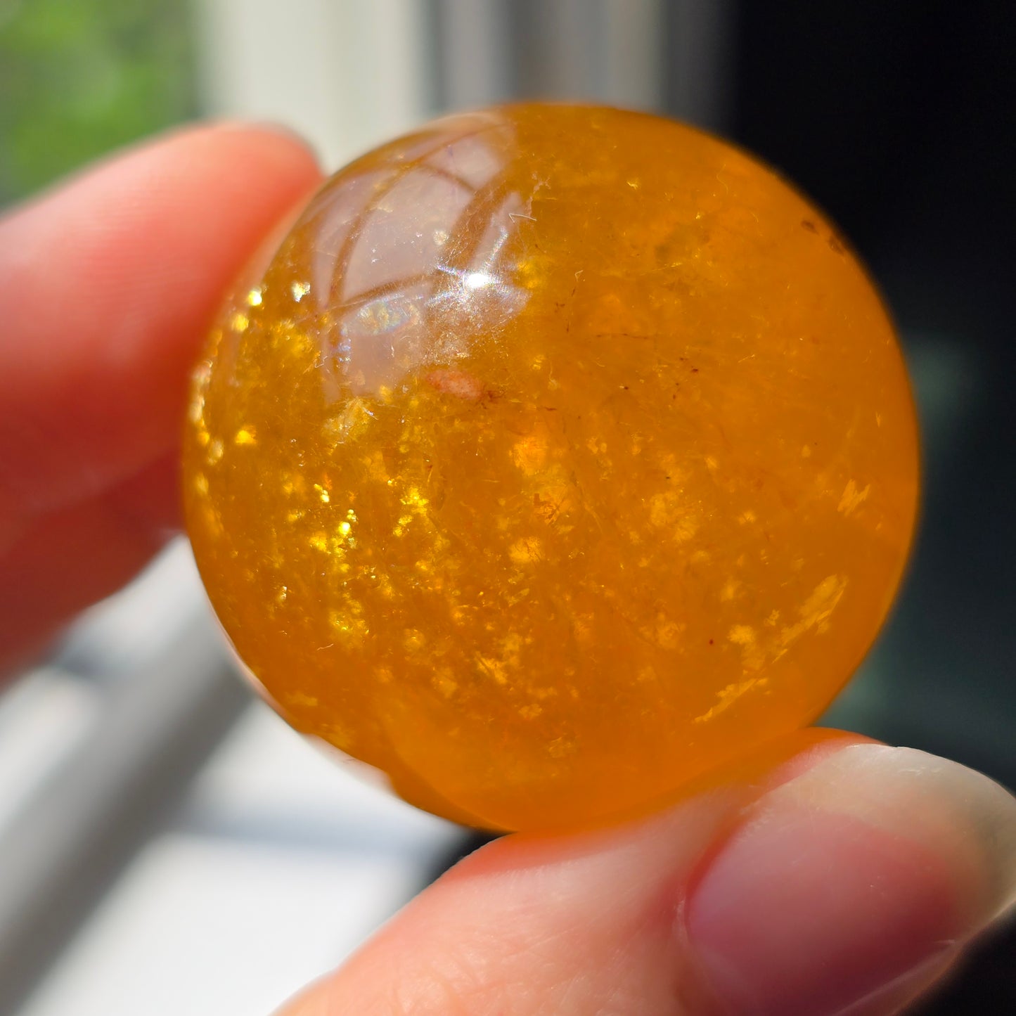 Yellow Fluorite w Mica Sphere ☀️💛