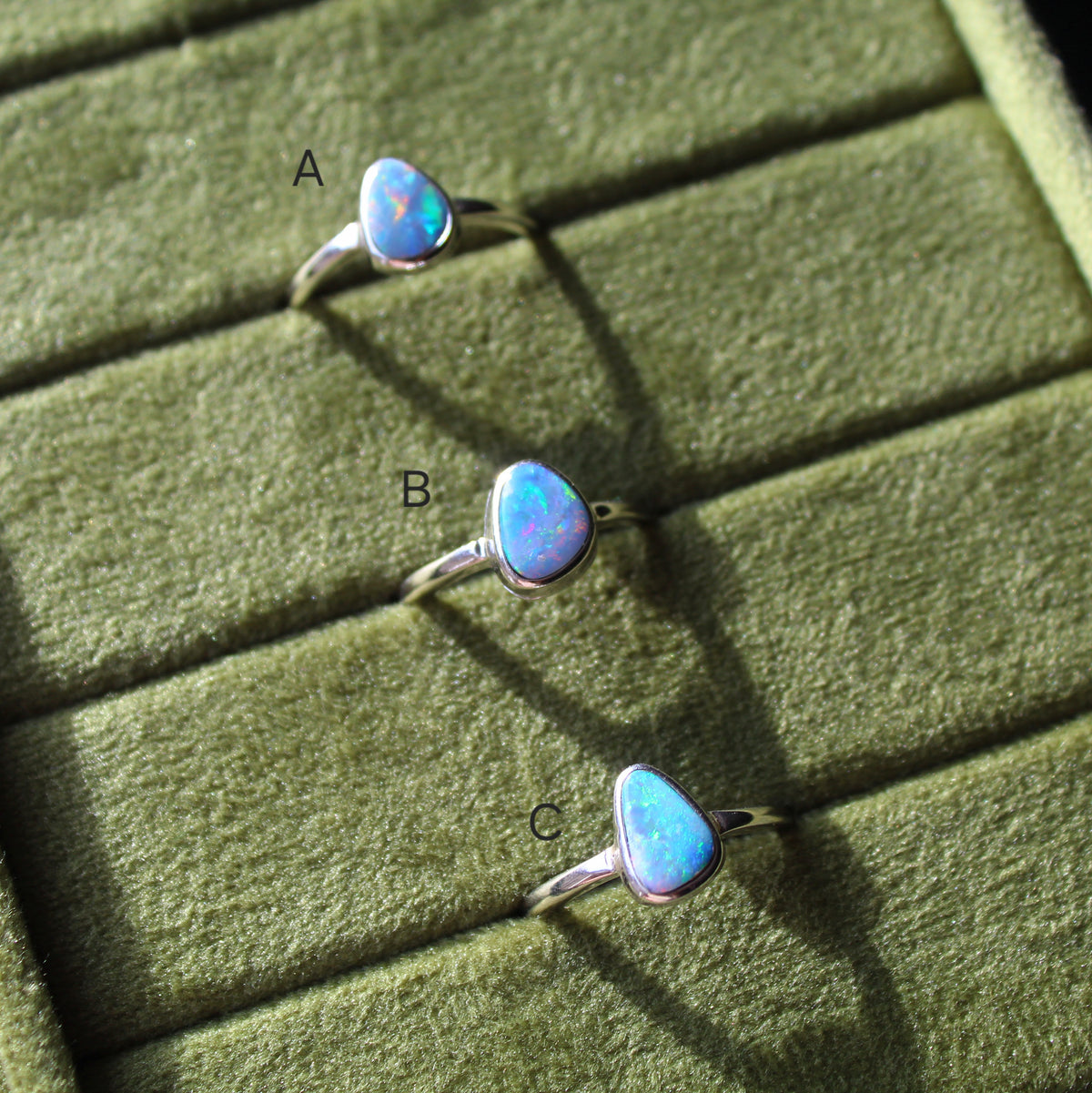 HQ Opal Ring • 925 Sterling Sliver • Size Adjustable
