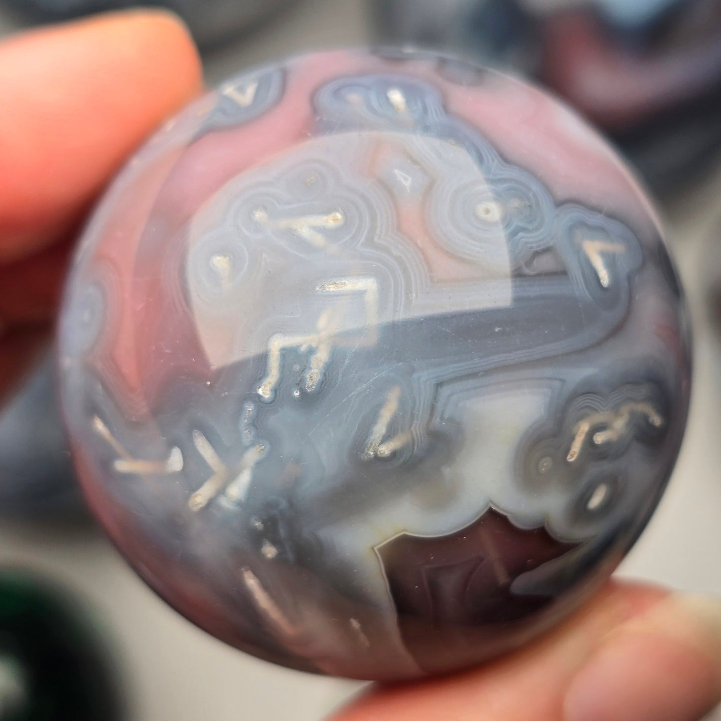 Mozambique Agate Sphere 🩵