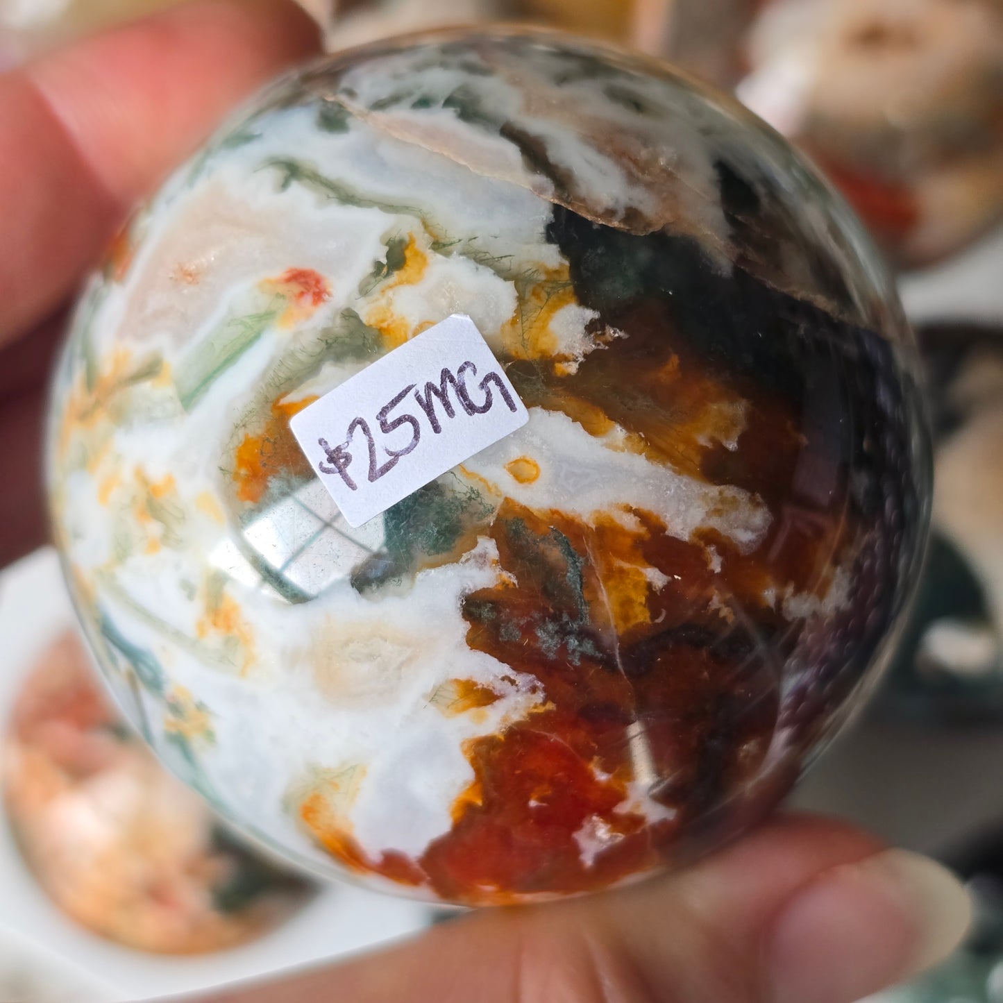 Red Moss Agate Sphere 🌿