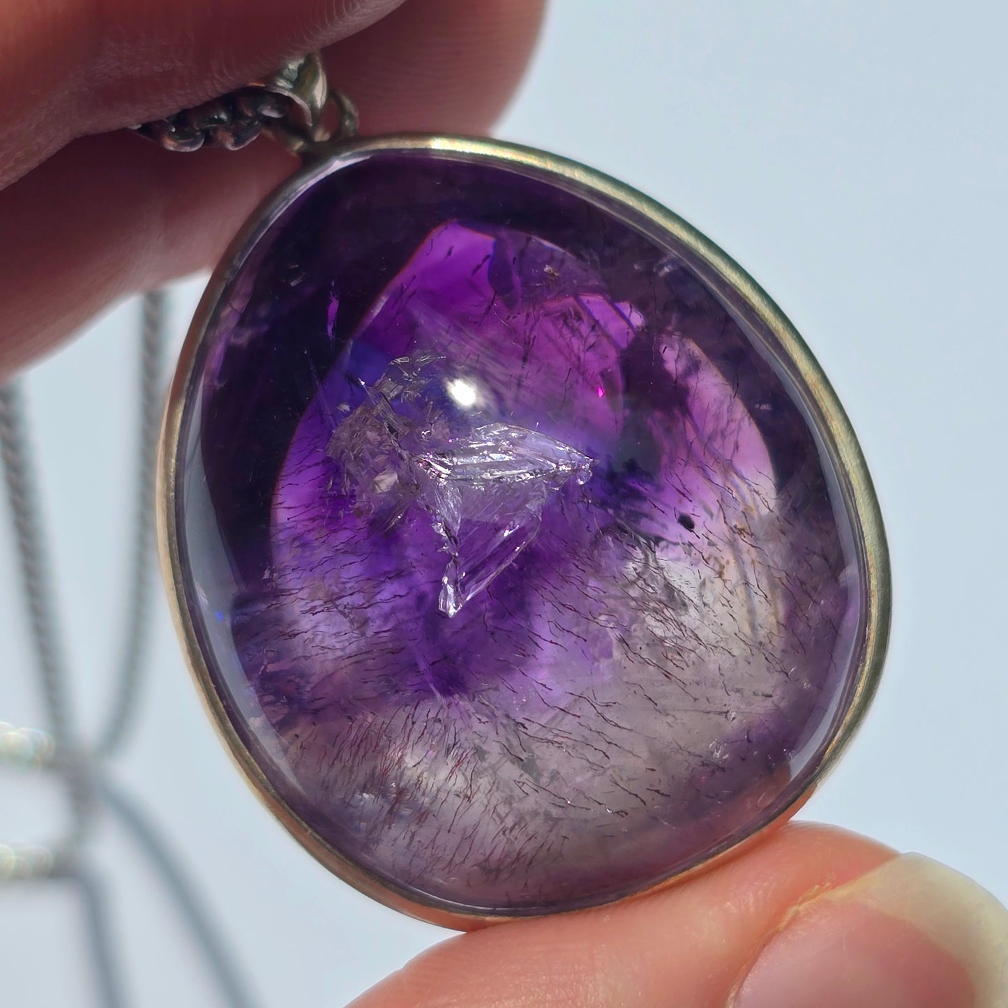 Amethyst Enhydro Crystal Pendant