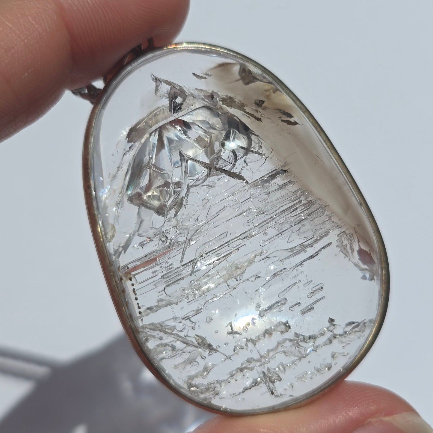 Smokey Quartz Enhydro Crystal Pendant