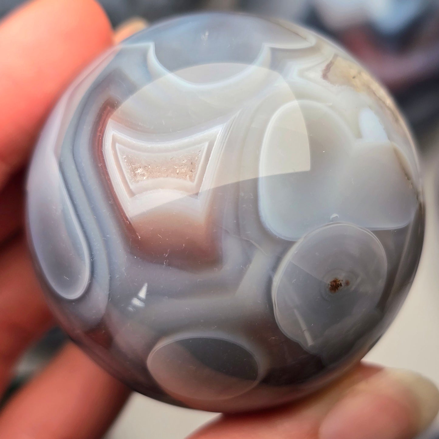 Mozambique Agate Sphere 🩵