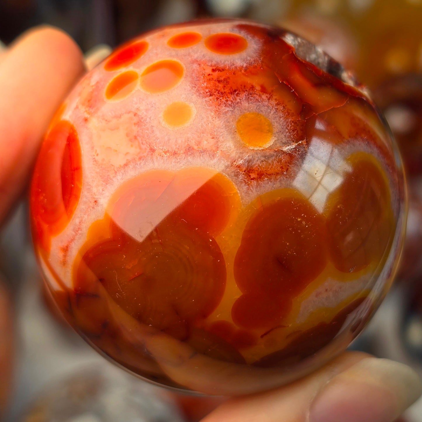 Funky Carnelian Sphere 🧡