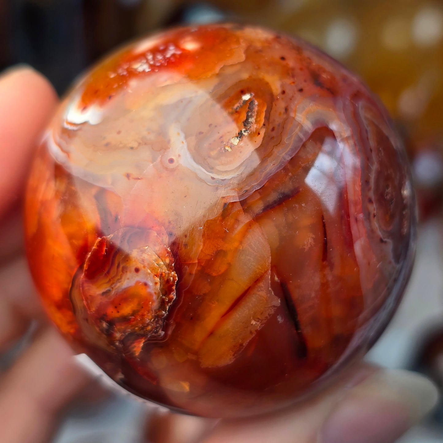 Funky Carnelian Sphere ❤️